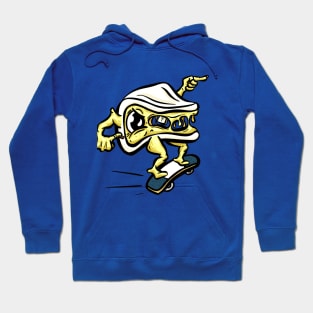 The Skateboarding Brie Cheese Mascot Hoodie